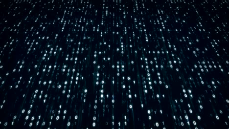 Futuristic Digital Blue Background with Binary Code Animation