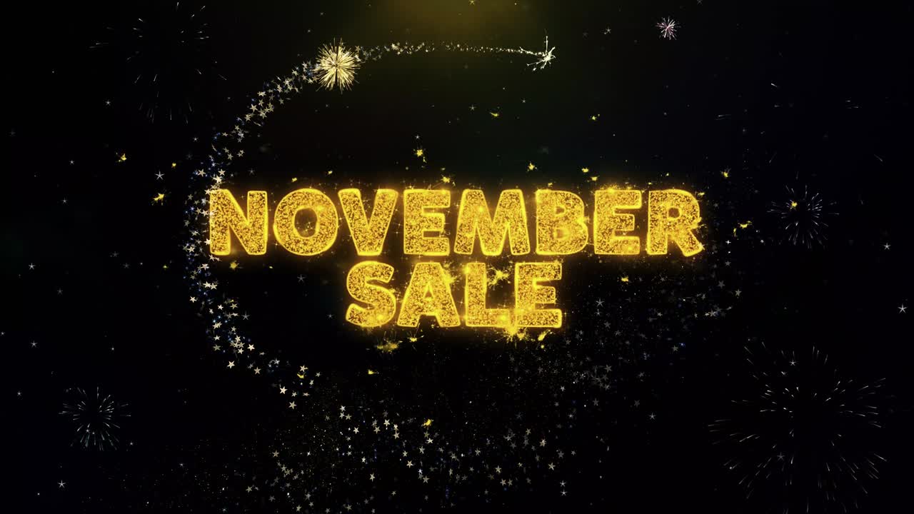 November Sale Fireworks Graphic