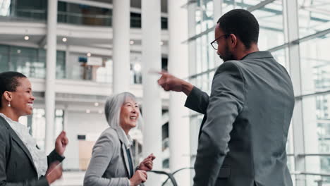 Business-people,-dance-and-group-with-celebration