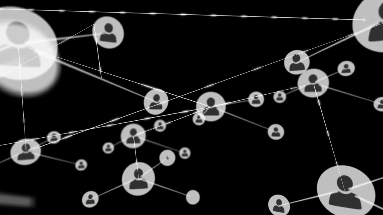 conectores que se mueven sobre un fondo negro