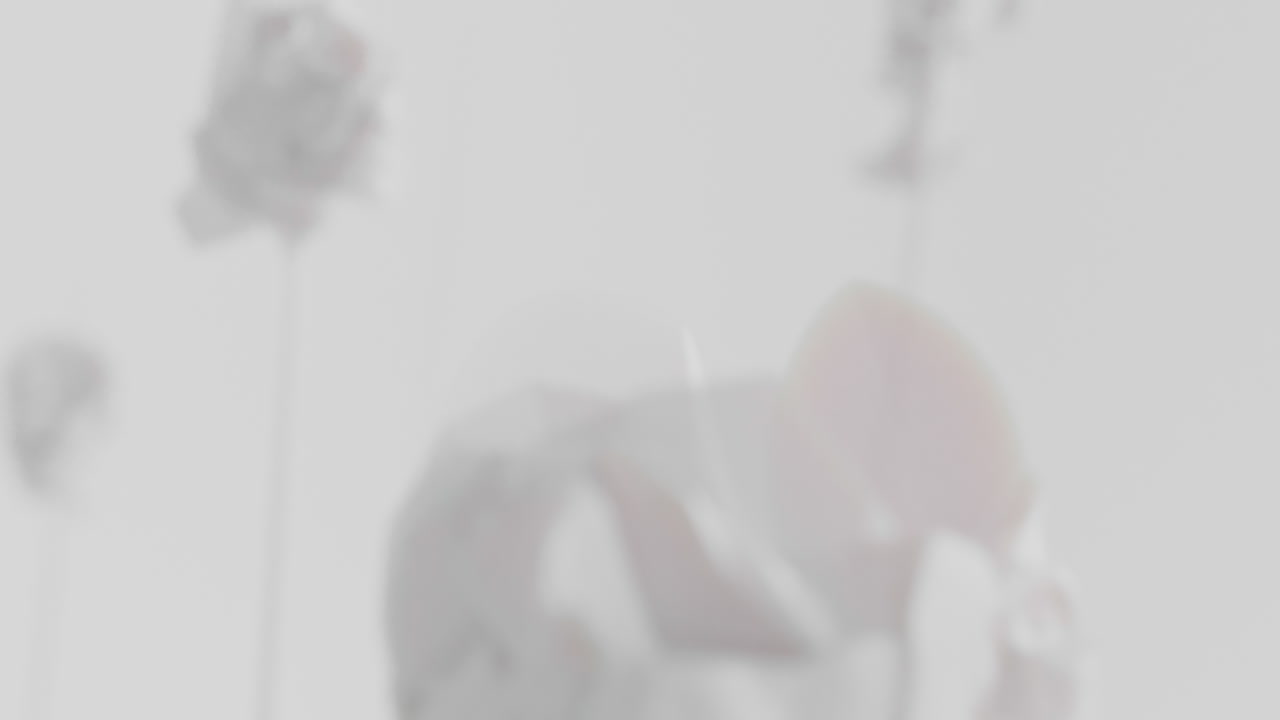 Crushed android heads on spikes in white space