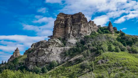 Time-lapse-of-Paso-Cordoba,-Villa-Meliquina,-Patagonia,-Argentina,-low-angle-wide-shot