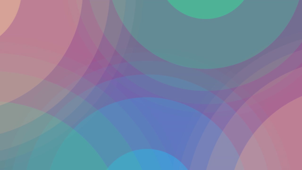 추상화 된 다채로운 서클 원활한 루프 모션 배경 비디오