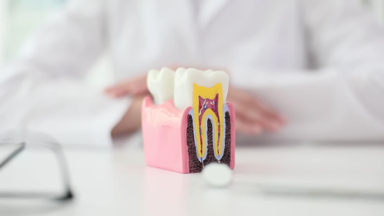 Dental Model and Dentist Hands