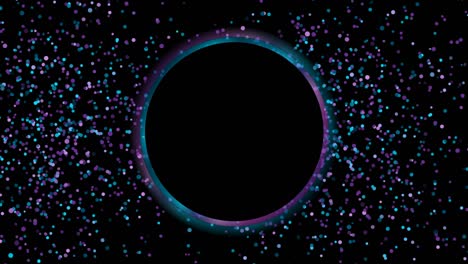 fondo de movimiento brillante abstracto con puntos púrpuras azules