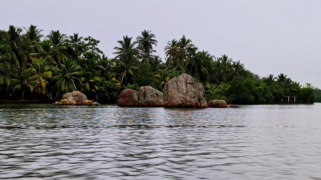 Rock Formations Along The Coastal Rock Koggala Area In Sri Lanka. POV Shot