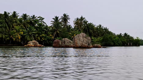 rock formations along the coastal rock koggala area in sri lanka. pov shot