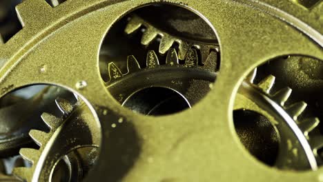 Working of Old Golden Copper Color Gears