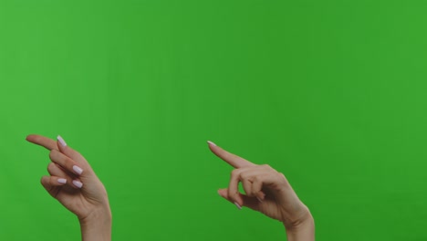 hands gestures on green screen