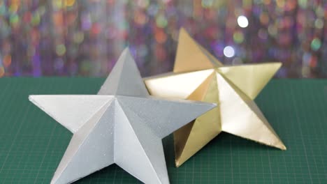 paper crafted 3d star with glitter accents