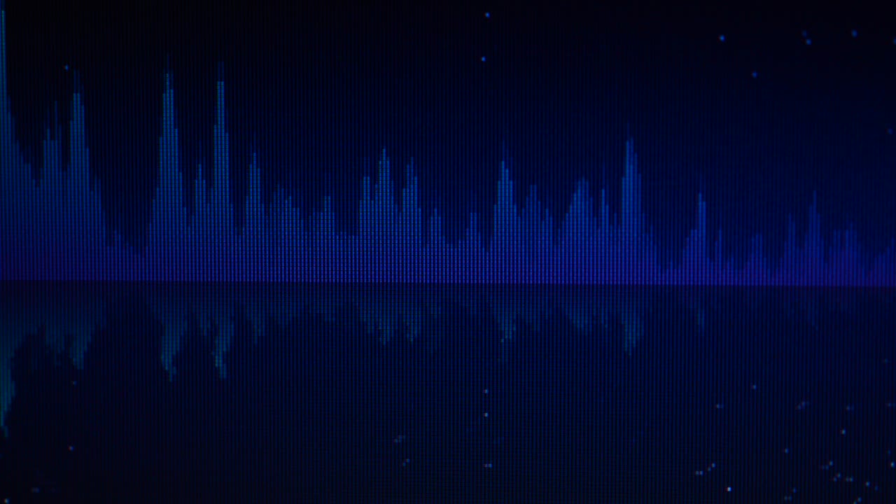 Audio spectrum glow simulation use for music, weather or computer calculating. Audio range