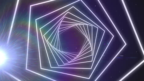 animación de formas caleidoscópicas brillantes sobre un fondo negro