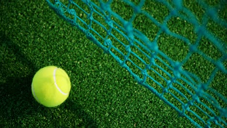 Overhead-view-of-tennis-ball-near-net-4k