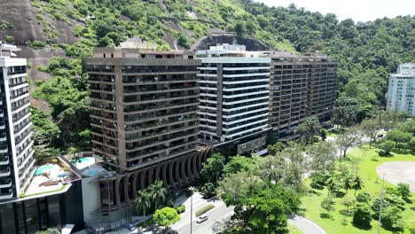 coast buildings at rodrigo de freitas lagoon in rio de janeiro brazil