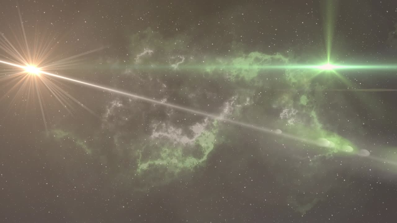 Animazione di una rete di connessioni su un paesaggio