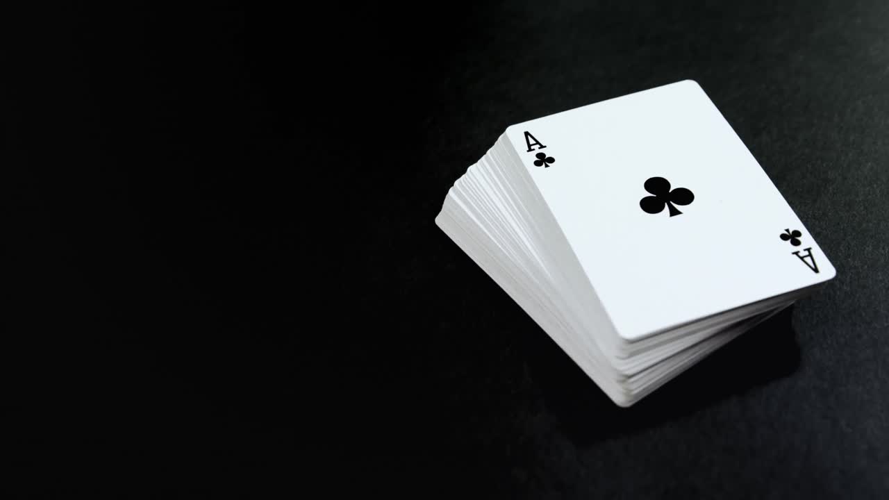 Playing cards on poker table 4k