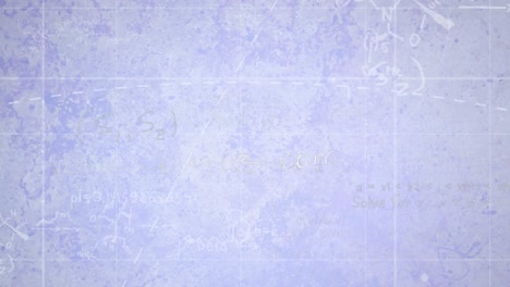 animación de ecuaciones matemáticas sobre un fondo azul