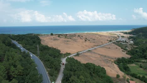 Sea-Landscape-in-Passing-Car