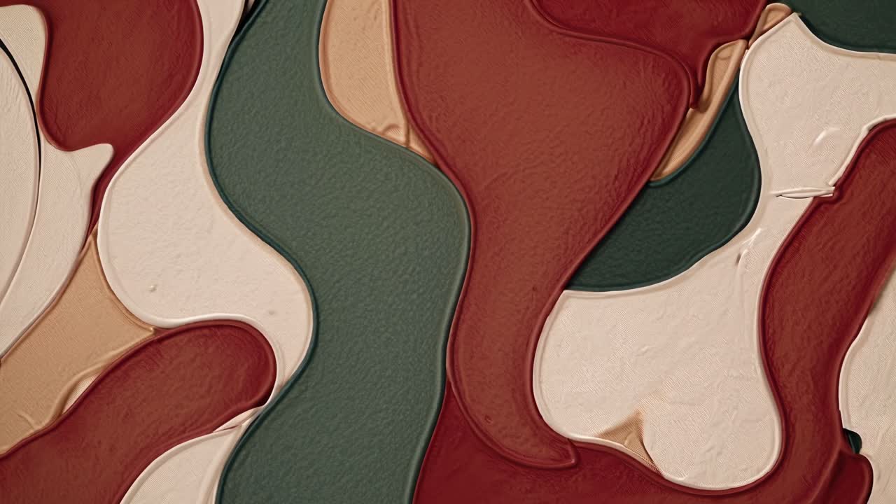 Abstract Painting with Fluid and Impasto Techniques