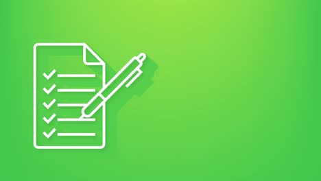 clipboard with checklist icon. clipboard with checklist icon for web. motion graphics.
