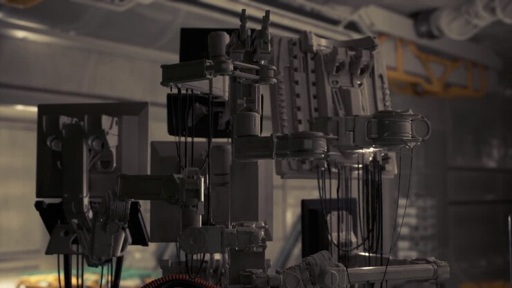 Science laboratory setup in a secret bunker focusing on advanced experiments