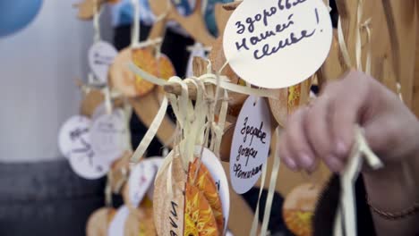 handmade ornaments for sale at a local market