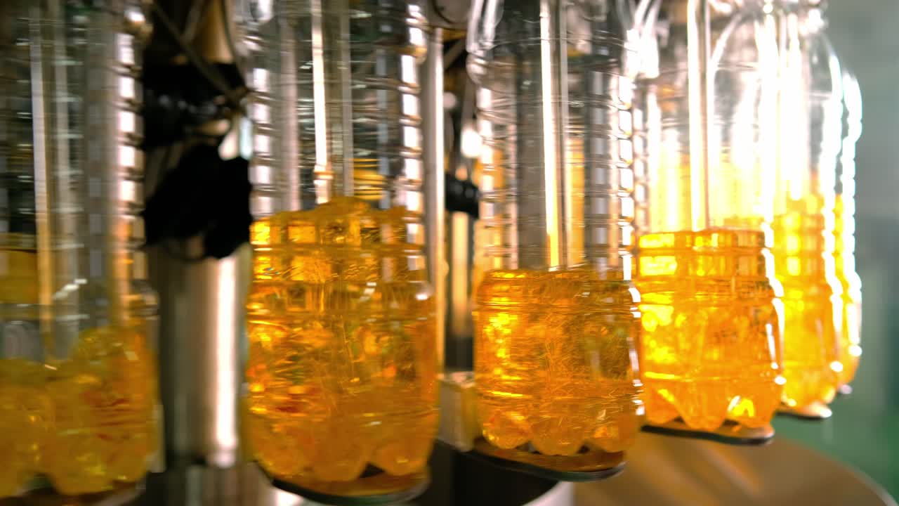 Automatic Bottle Filling Machine in Action