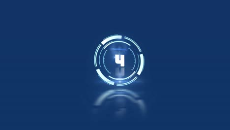 Animation-of-countdown-over-blue-background