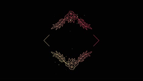 gradient floral frame