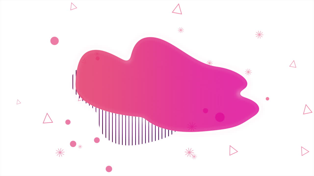 Motion small geometric shapes and colourful abstract background 2