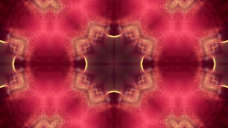 microworld, mandala o fondo abstracto de neón ornamental. composición dorada simétrica compleja con partículas de brillo que forman estructuras onduladas como en un caleidoscopio. animación suave en bucle 4k 3d. 57