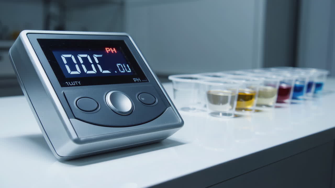 PH Meter and Colorimetric Test Solutions