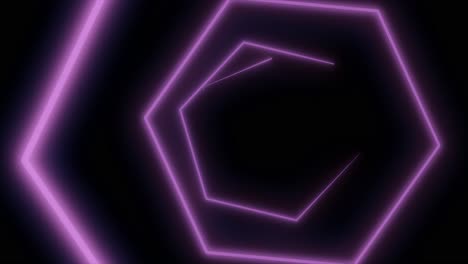 abstract neon hexagon tunnel