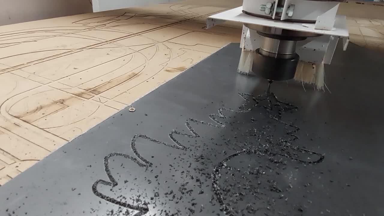 máquina cnc fresadora de espuma de plástico forex negro