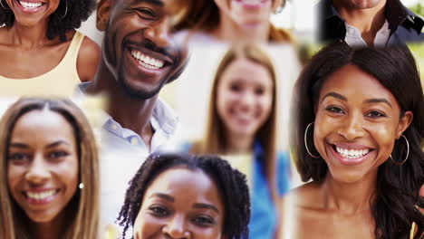 diverse group of happy people