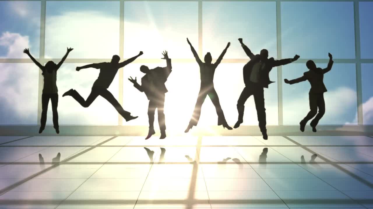 느린 속도로 뛰어다니는 사업가들의 시리즈