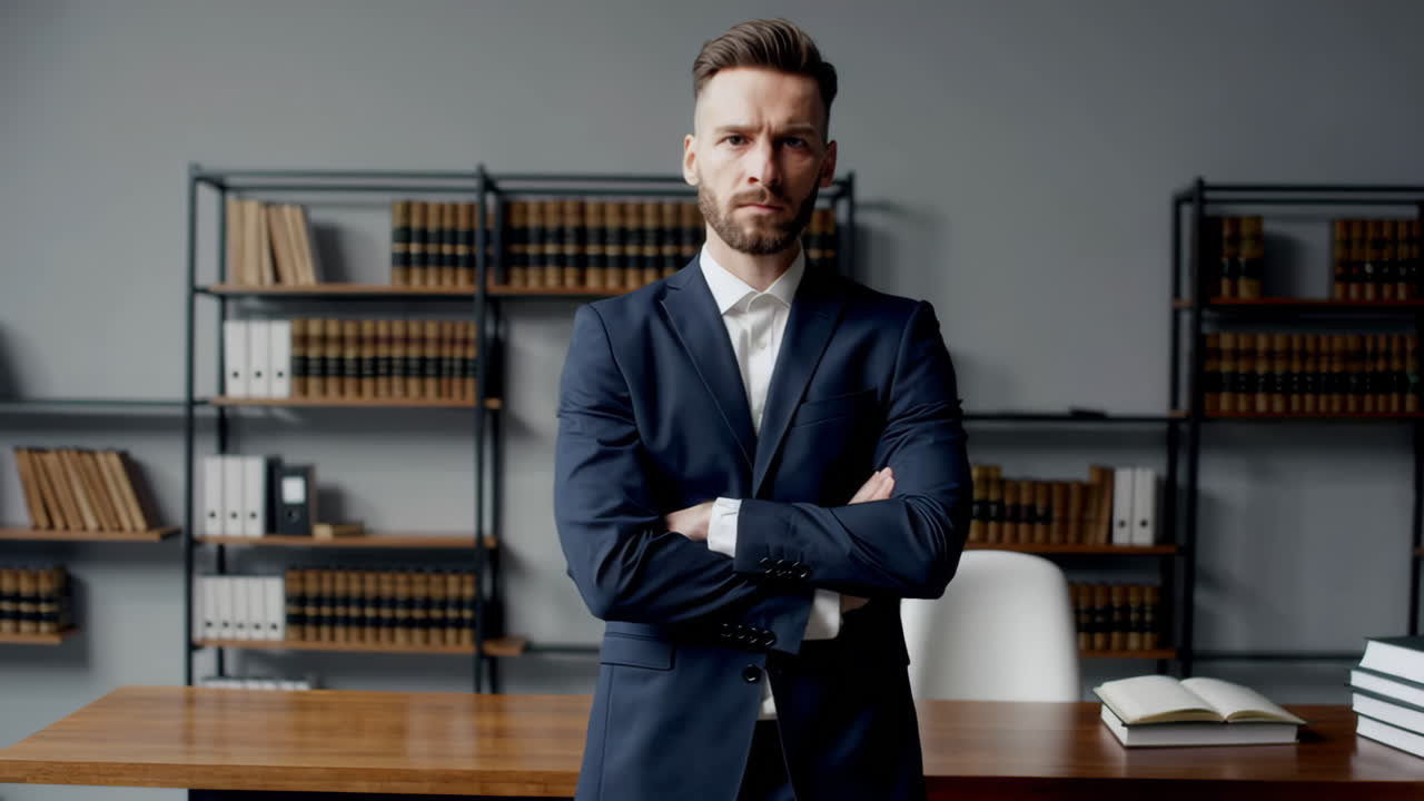 Businessman in a Law Office