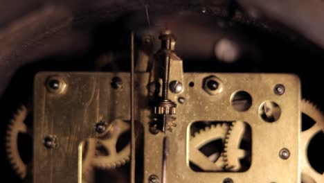 rack focus inside old clock