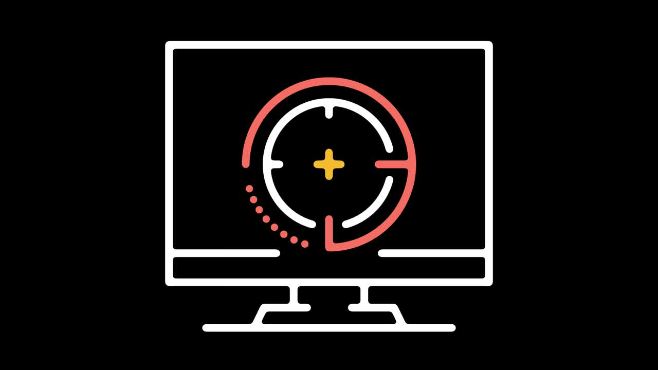 redireccionamiento de la campaña animación del icono de la línea con alfa