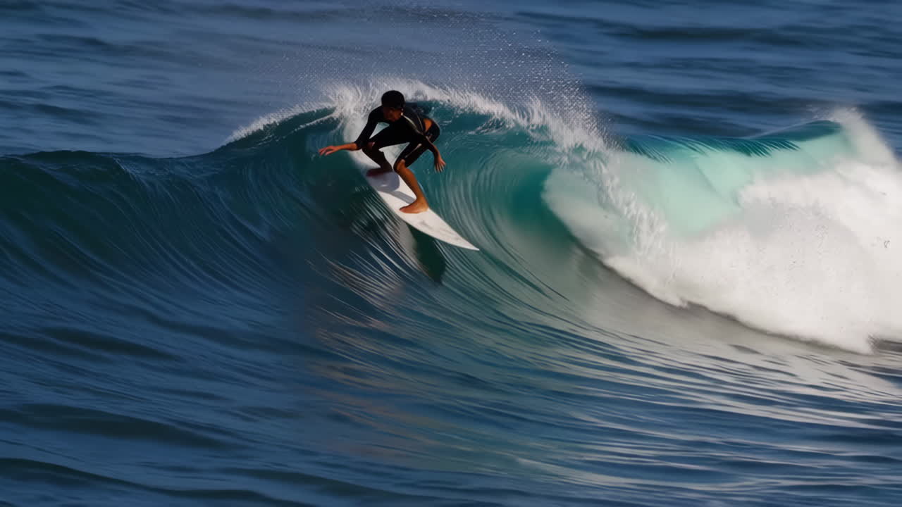 Surfers enjoying the waves at the beach