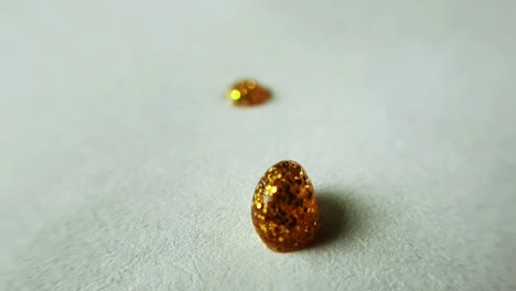 making four golden glittering points on white paper