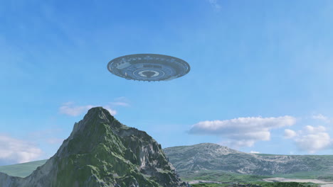 ufo over mountains