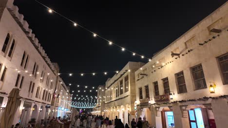 night view of an arabian souk