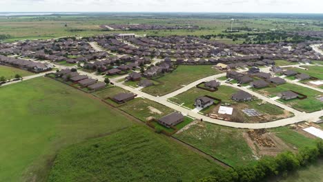 Vista-Aérea-De-Un-Barrio-En-Sanger-Texas