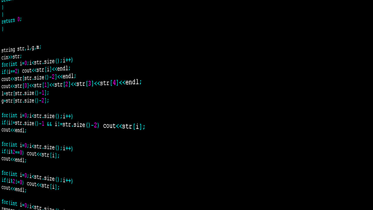 Source code on the monitor screen. Source code