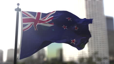 new zealand national flag. new zealand country waving flag. politics and news illustration