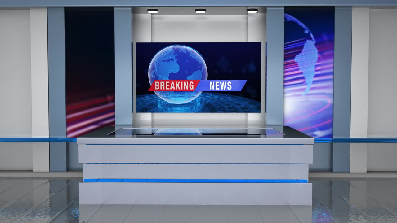 3d 가상 뉴스 스튜디오 배경, 루프
