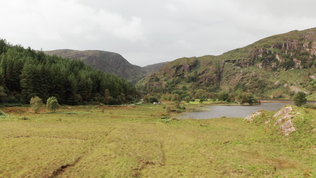 gougane barra 숲 공원 코크 아일랜드 에어리얼 02