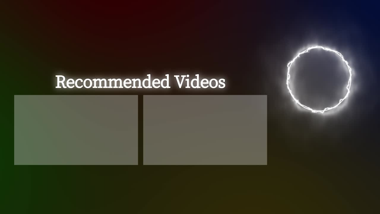 Simple gradation end card ending screen motion graphics