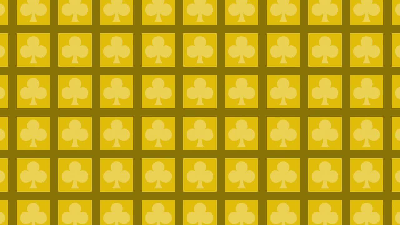 Gold Clubs Playing Card Pattern